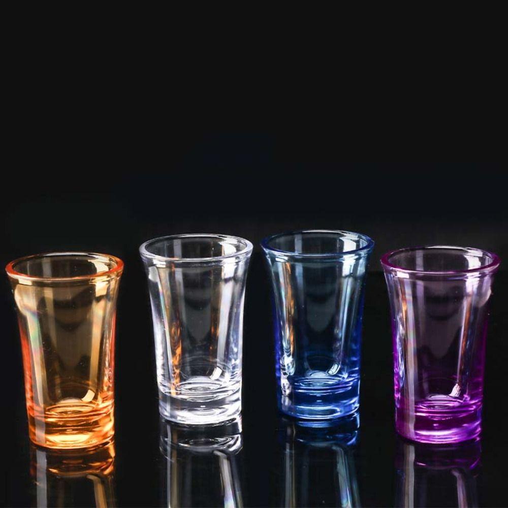 10pcs 35ml Shot Glass Unbreakable Vodka Cup Commercial Liquor Glass  Restaurant
