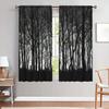 2 Panels Nordic Style Birch Tree Pattern Window Curtains - Artistic Home Decoration Curtains   All Season Decorative Curtains