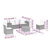 VidaXL Salon de Jardin avec Coussins 6 pcs, Canapés de Patio, Ensemble de Meubles, Mobilier de Terrasse Extérieur, Beige 3257718