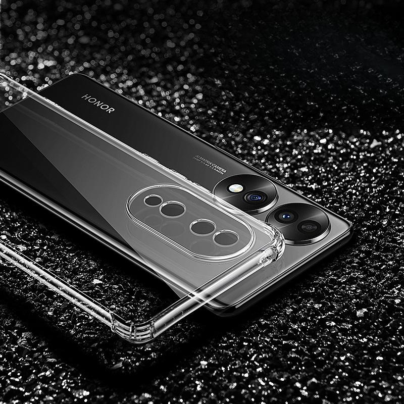 Applicable To Honor 300 Phone Case, Huawei Mate70p Transparent Four-corner Anti-drop Airbag, 70RS Protective Case, Nova12