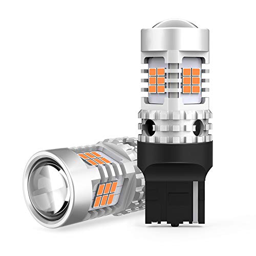 

OXILAM T20 Одинарная, Светодиодный указатель поворота Янтарный, Встроенный канселлер, 7440, Защита от гипер-мигания, Лампа указателя поворота, 26-элементная ультра-диффузионная линза, Подсветка поворота