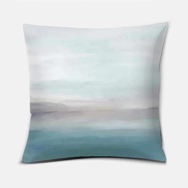Square Home Office Oil Painting Landscape Series Pattern Decorative Pillowcase