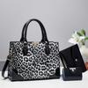 High-End Women's Leopard Print Crossbody Bag Set - Light Luxury, Large Capacity Commuter Style
