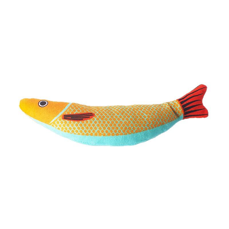 Catnip Seafood Fish Cat Teaser Toy - Boredom & Teething Relief, Bite-Resistant for Kittens & Cats.