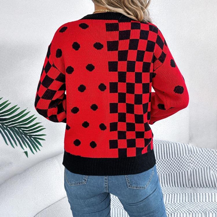 Autumn Winter Women Casual Knit Sweater Long Sleeve O Neck