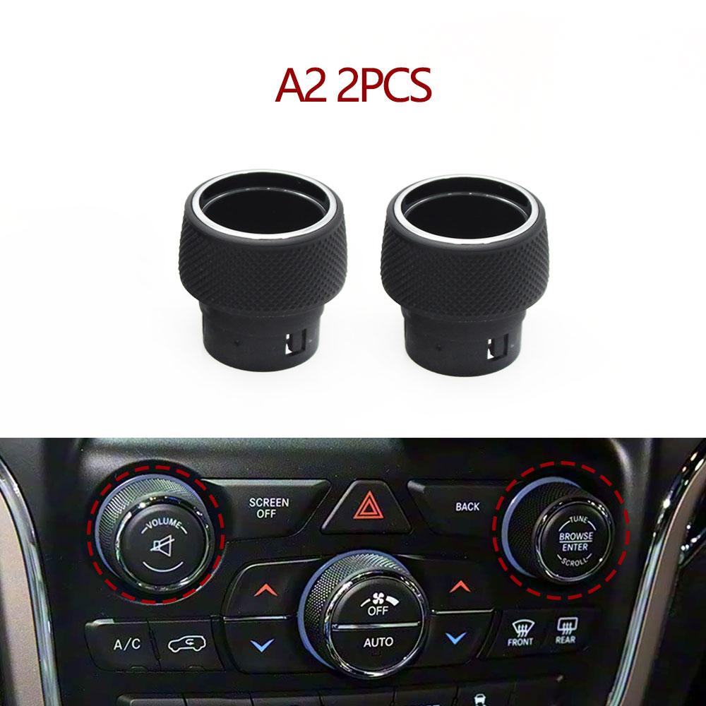 Front Central Console Radio Volume Rotary Knob Air Conditioning Heater Climate Control Button Cover For Jeep Grand Cherokee WK2