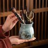 Ebony Tea Ceremony Six Gentlemen Set Kung Fu Tea Set Accessories Daquan 6 Gentlemen Tea Making Tools Tea Needle Clip, Tea Knife
