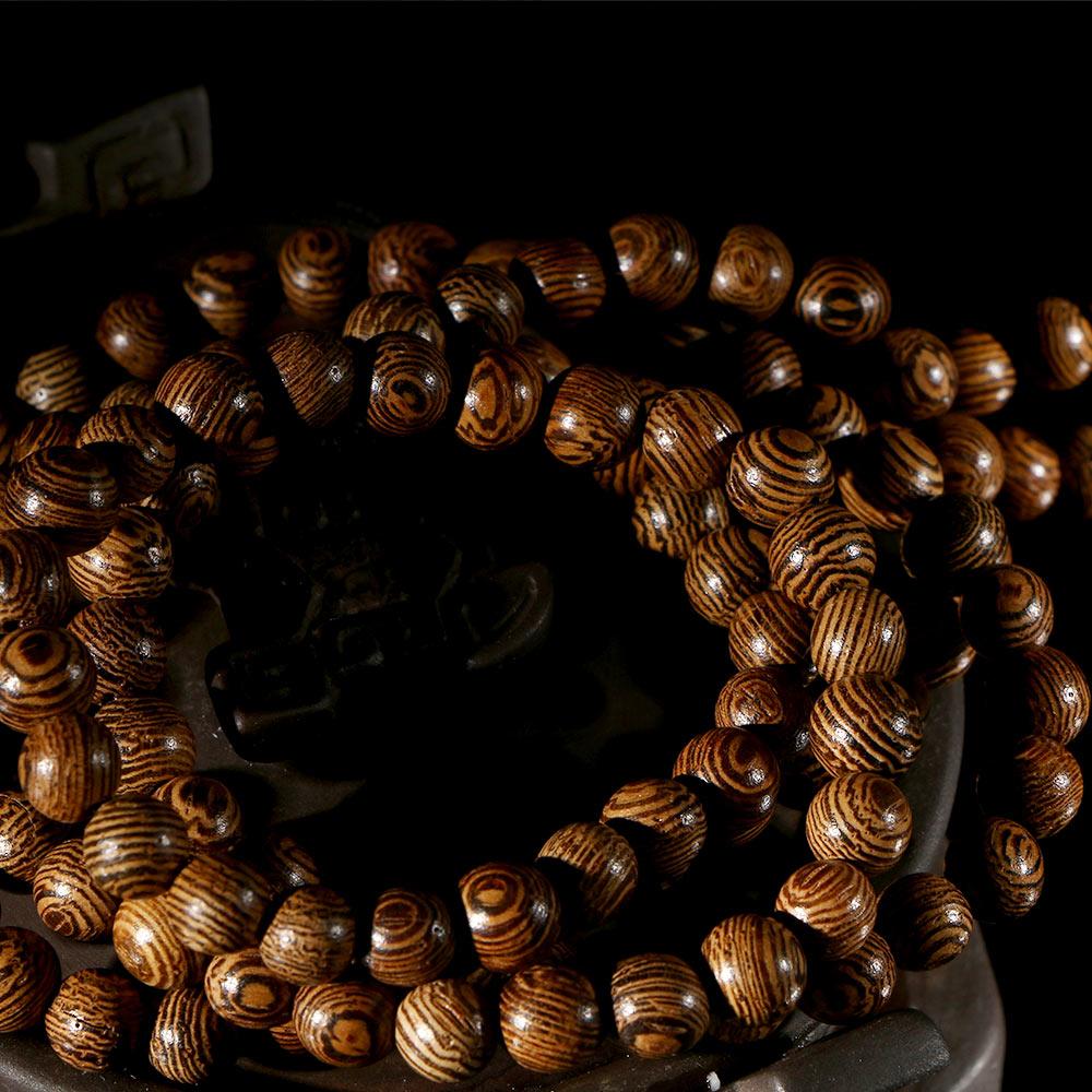 Special Bangle Jewelry Tibetan Buddhist Wenge Wooden Buddha Prayer Beads Rosary Mala Bracelet