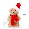 1PC Cute Christmas Bear Plush Pendant for Christmas Tree Hanging Bear Plush Pendant Gift Xmas Home Party Xmas Tree Decoration
