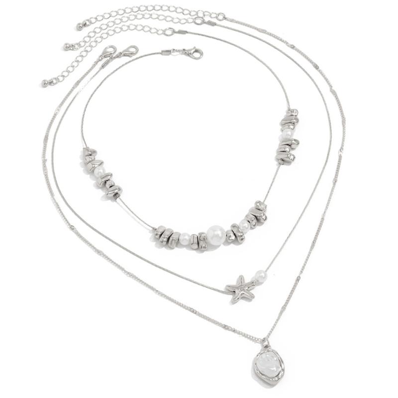 Elegant Starfish Collarbone Necklace Dainty Metal Chain Layering Jewelry for Women Gift
