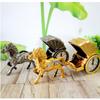 Retro Two-color Carriage Alarm Clock, Elegant Luxury Creative Gift Clock, Boutique