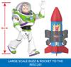 Mattel Disney & Pixar Toy Story Buzz Lightyear 12-inch Scale Action Figure Toy with Rocket, Phrases & 20 Sounds, Rocket Rescue Pack, Buzz Pack, HTR73