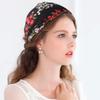 Embroidered Mesh Wide Headband With Exquisite Floral Embroidery And Soft Breathable Fabric Perfect For Bridal Events Daily Wear