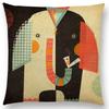 Abstract Fantasy Animals Painting Sofa Throw Pillow Case Dachshund Owl Cat Dog Squirrel Rabbit Fox Elephant Cushion Cover