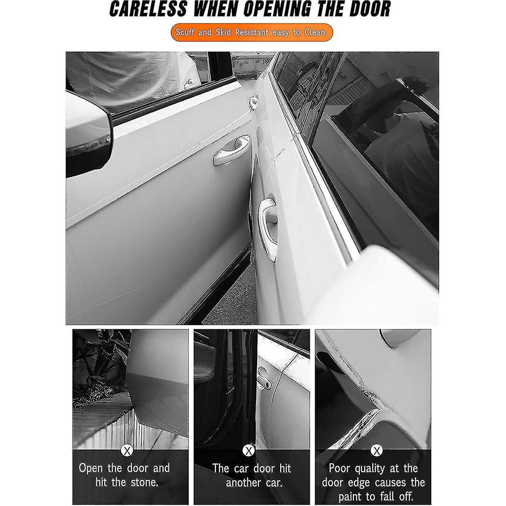Car Door Transparent Seal Strip Door Edge Cover Guard Strips Entry Sill Guard Scuff Plate Protectors Invisible Universal Anti-scratch Waterproof Tape 
