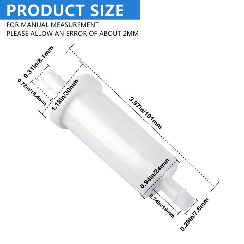 2Pcs 816296Q2 Sierra 18-7830 in-Line Fuel Filter For Mercury Marine Engine with Barbs for 5/16-Inch (8 mm) Fuel Lines 35-816296K2