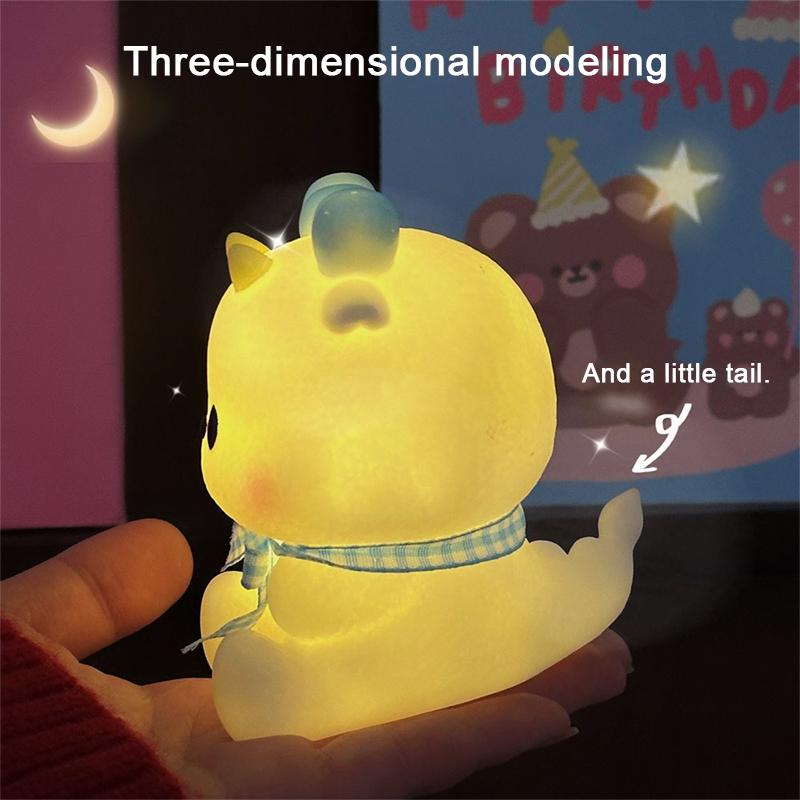 Cute Cartoon Night Light Loong Year Creative Atmosphere Decorative Bedside Lamp Children's Room Souvenir LED Table Light Lamps