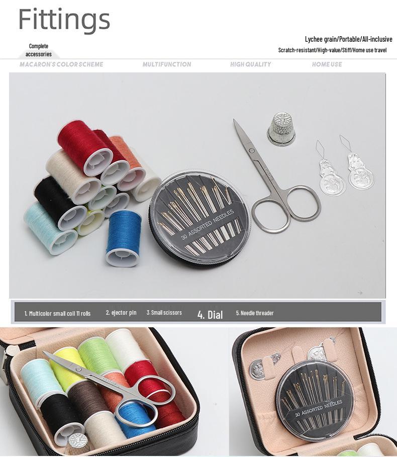 High-Quality Portable Sewing Kit: Needle and Thread Box for Home, Dorm, or Wedding Sewing Needs.