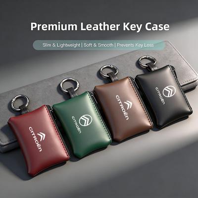 PU Leather Car Key Case Dust Key Bag Accessories For C1 DS3 C2 C3 Vts C4 Saxo C4L C5 C6 C8 Xsara C3-XR Picasso Berlingo