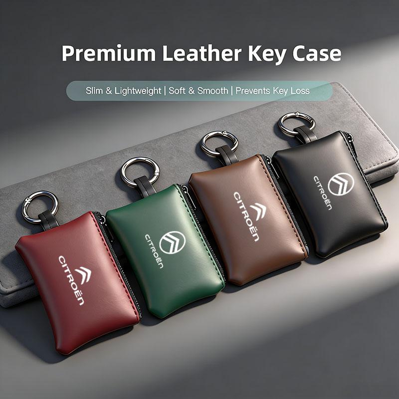 PU Leather Car Key Case Dust Key Bag Accessories For Citroen C1 DS3 C2 C3 Vts C4 Saxo C4L C5 C6 C8 Xsara C3-XR Picasso Berlingo