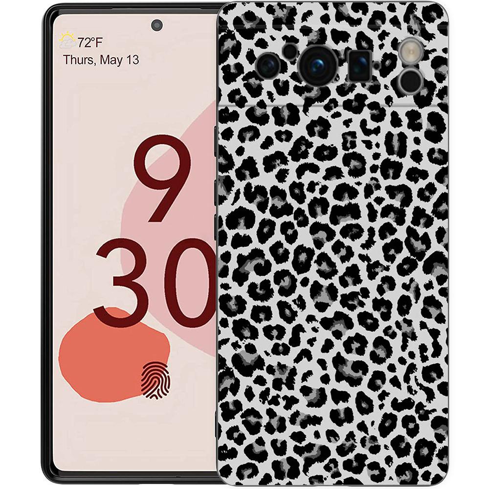 Leopard Cheetah print Phone Case For Google Pixel 8 7 6 Pro 8A 6A 7A 5G Soft Silicone Shockproof TPU Black Cover Fundas