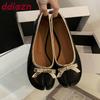 Fashion Fashion Strange Toe Footwear Shallow Flats Slip On Shoes For Women Summer Spring Female Butterfly-Knot Ladies Flats Shoes
