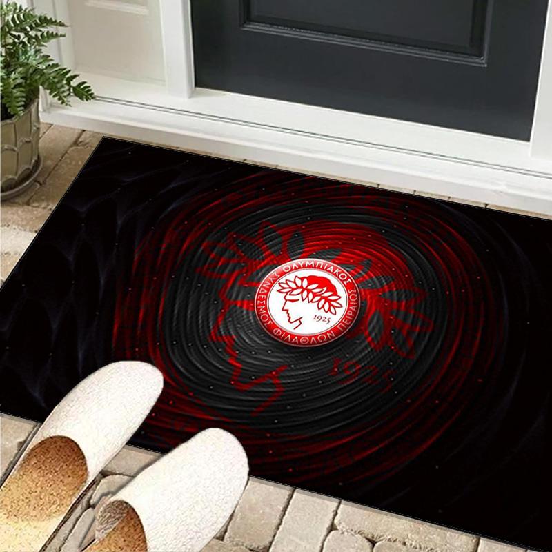 1PC rug Olympiacos Fc Team Crest Carpet, Chair Rug,Area Rug for Office Bedroom living rooms bedroom, Doormat decor Christmas fan gifts