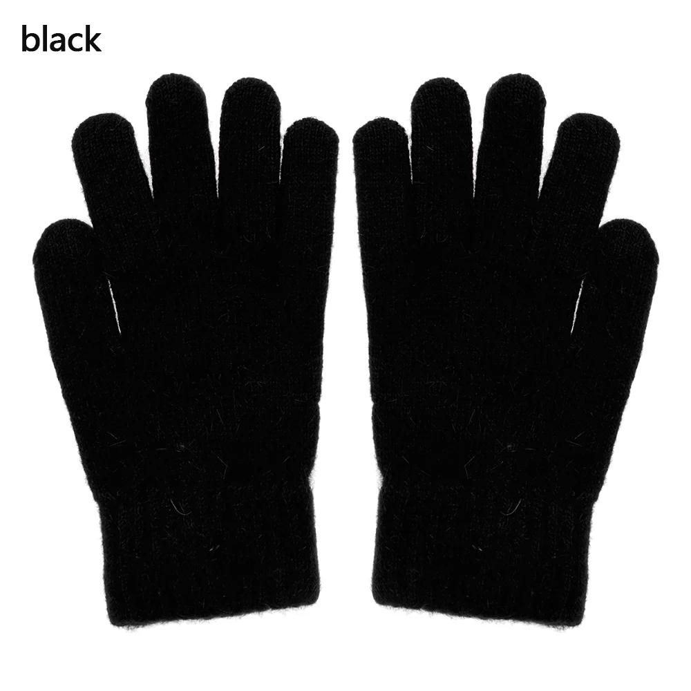 Elastic Full Finger Gloves Warm Thick Cycling Driving Women Men Winter Warm Knitted Woolen Outdoor Gloves