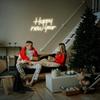 Happy New Year Neon Sign Dimmable Light up Signs for Home, Bedroom Room Winter Christmas Happy New Year Party Favor