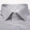 Wrinkle-Free 100% Cotton Men's Spread Collar Dress Shirt, Solid & Striped Pattern with Chest Pocket, Business Formal Office Wear
