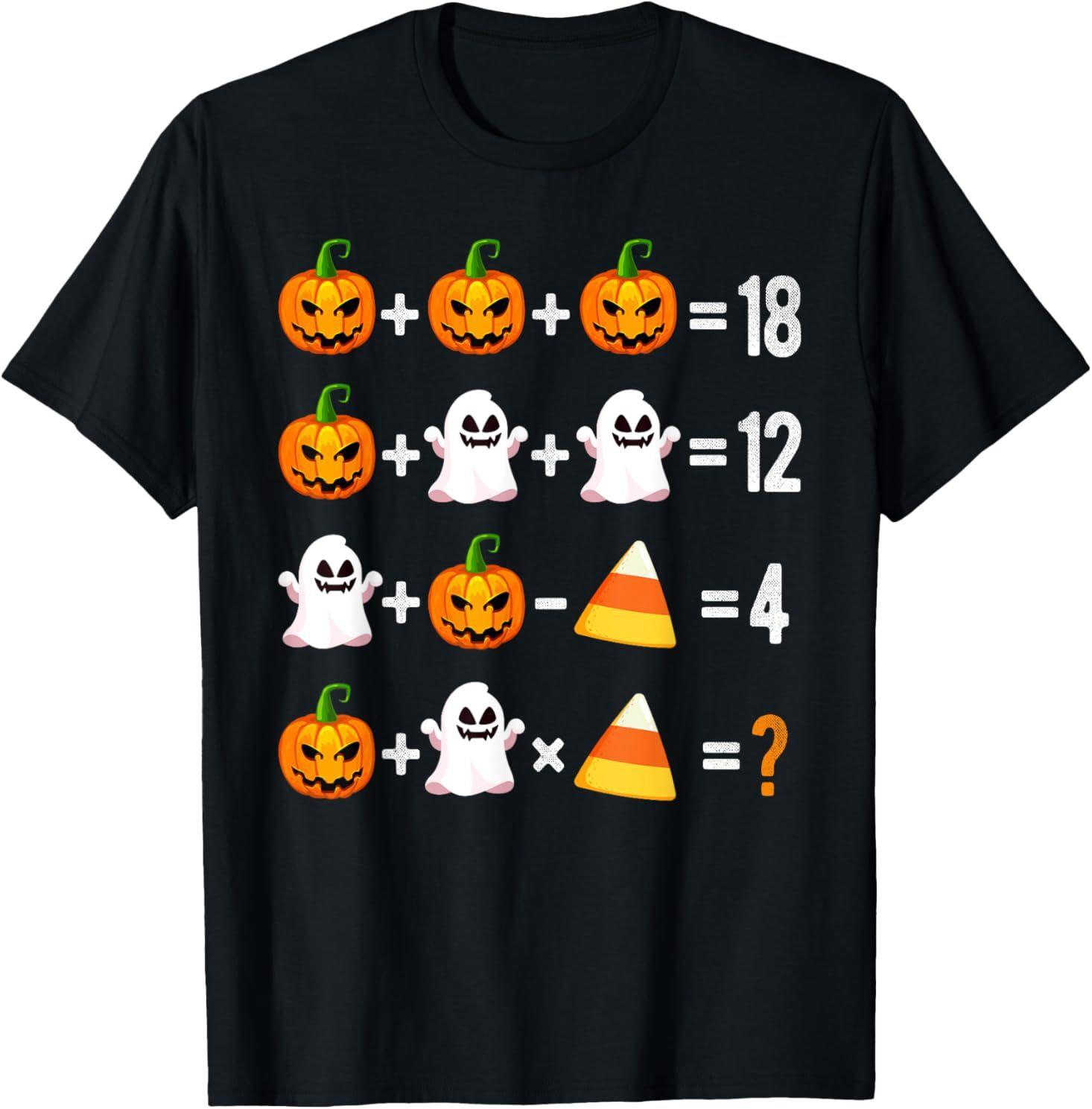 Halloween Order of Operations Math Halloween Teacher pumpkin T-Shirt Size S-5XL S