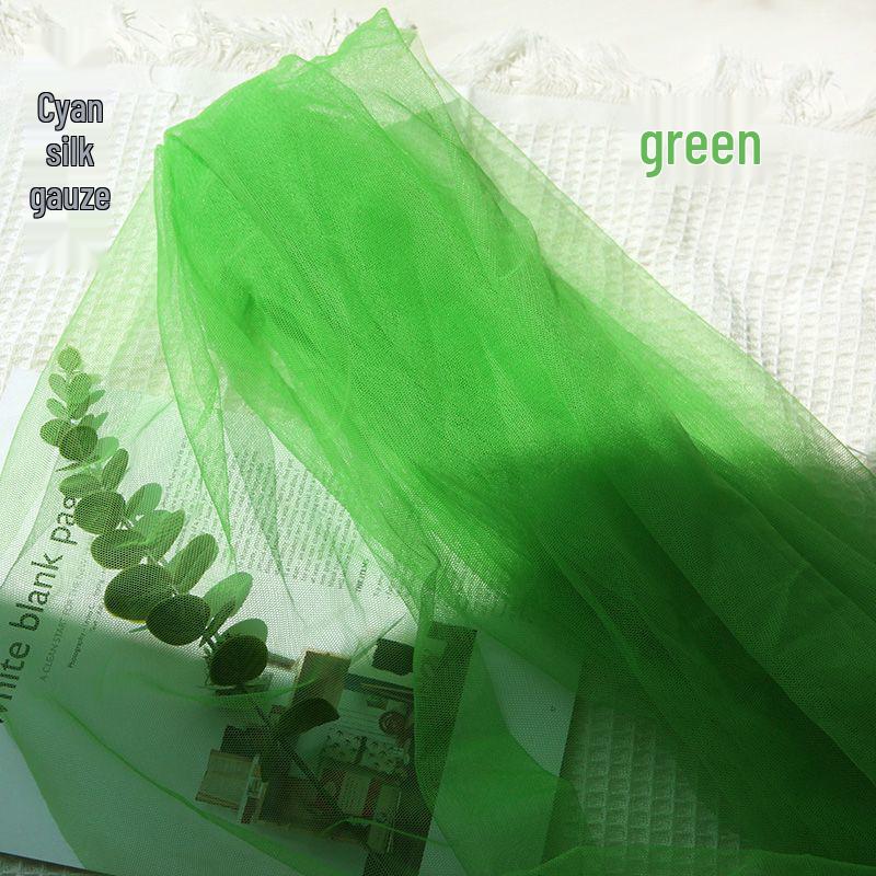 Green Tulle Lace Net Fabric for Kindergarten & Wedding - Transparent, Free Shipping