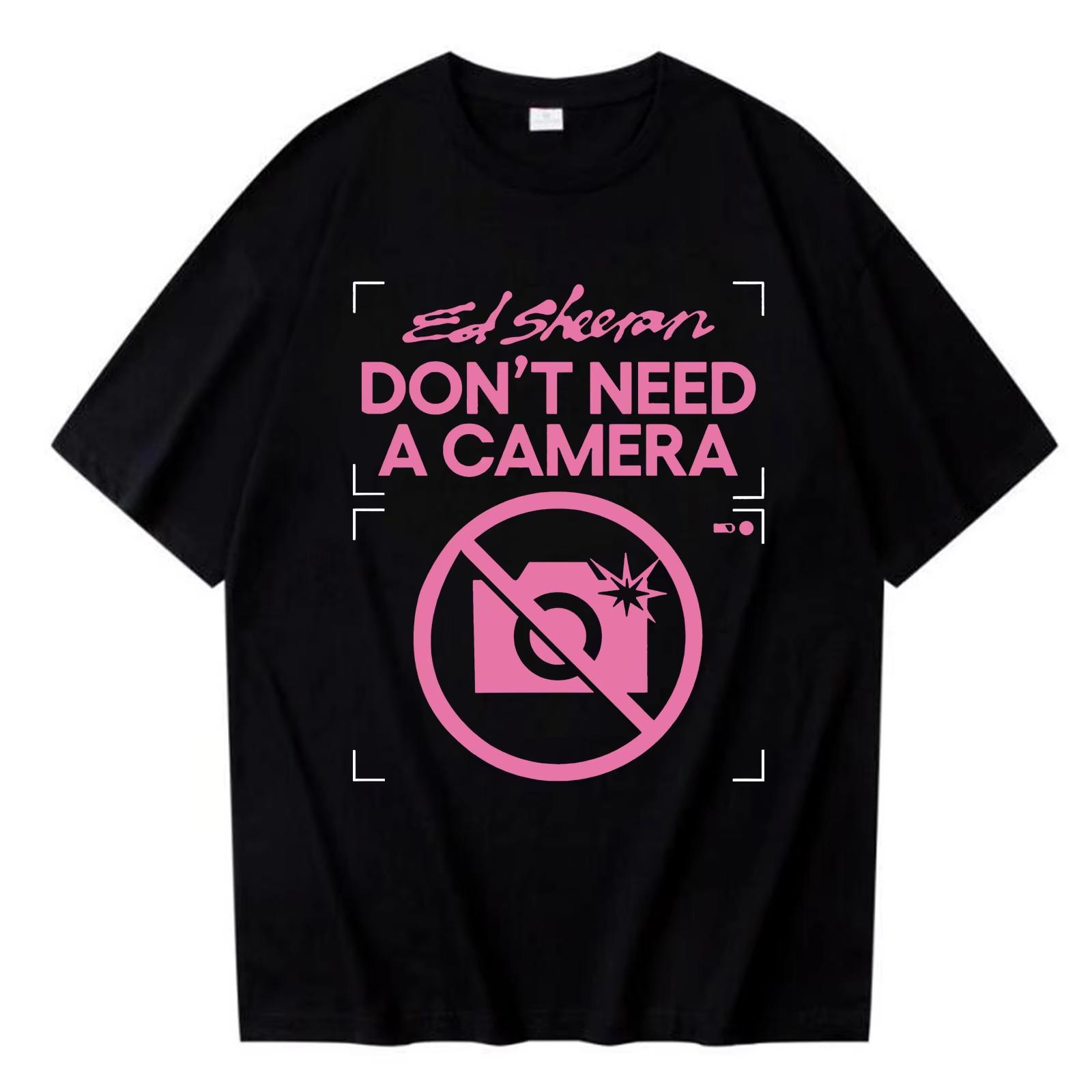 

Ed Sheeran Don t Need A Camera 2026 T-shirt Men Women Clothing Fashion Hip Hop Short Sleeve T Shirts Male Oversized Streetwea... 5XL різнокольоровий