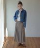 Aueonoseuteljia Mid Waist Pleats Long Skirt_Brown(O26Sk04)