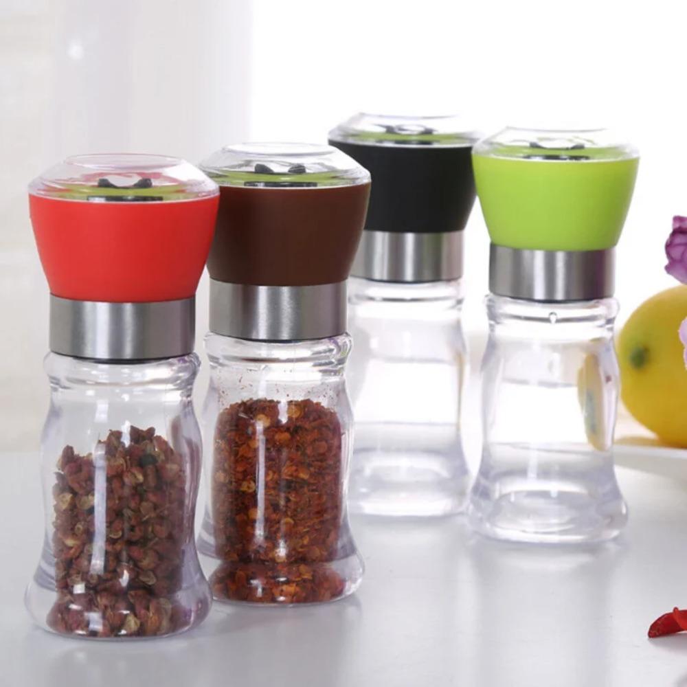 Refillable Salt and Pepper Grinder Adjustable Particle Size Seasoning Bottles Spice Mill  Steak