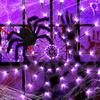 70LED Halloween Spider Web LED String Lights Battery Powered with 8 Lamp Mode for Haunted House Halloween Home Window Wall Decor