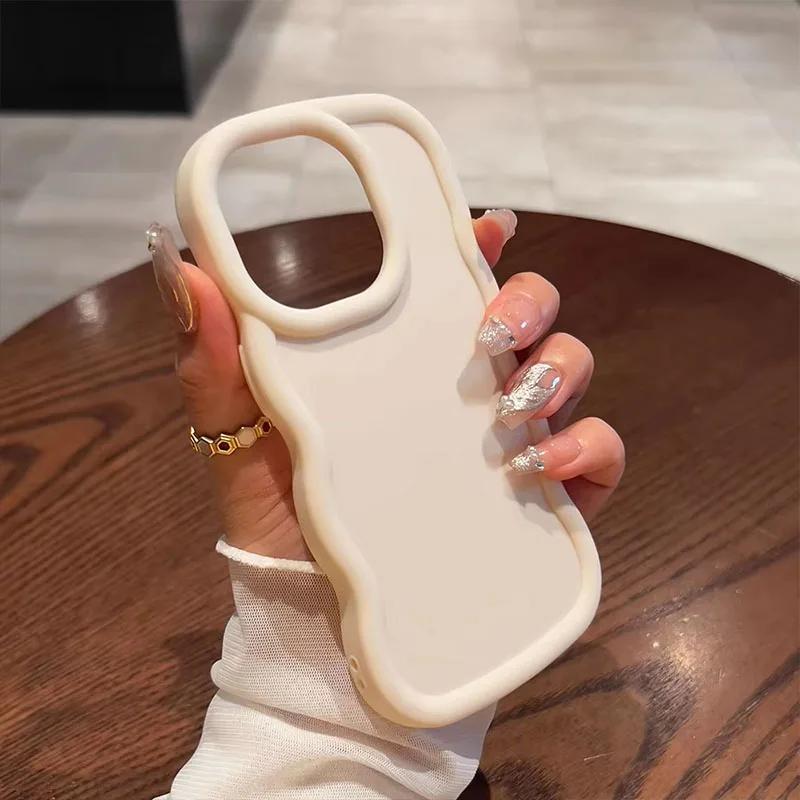 Case for Samsung Galaxy A53 A50 A50S A35 A34 A32 A30 A26 A25 A24 A23 A22 A21S A20S A13 4G M54 5G Soft Cover Wave Curved Edge