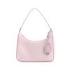 Prada Re-Edition Triangle Logo Solid Color Fabric Underarm Tote Shoulder Bag Women Bags Pink 1NE515_RDH0_F0E18