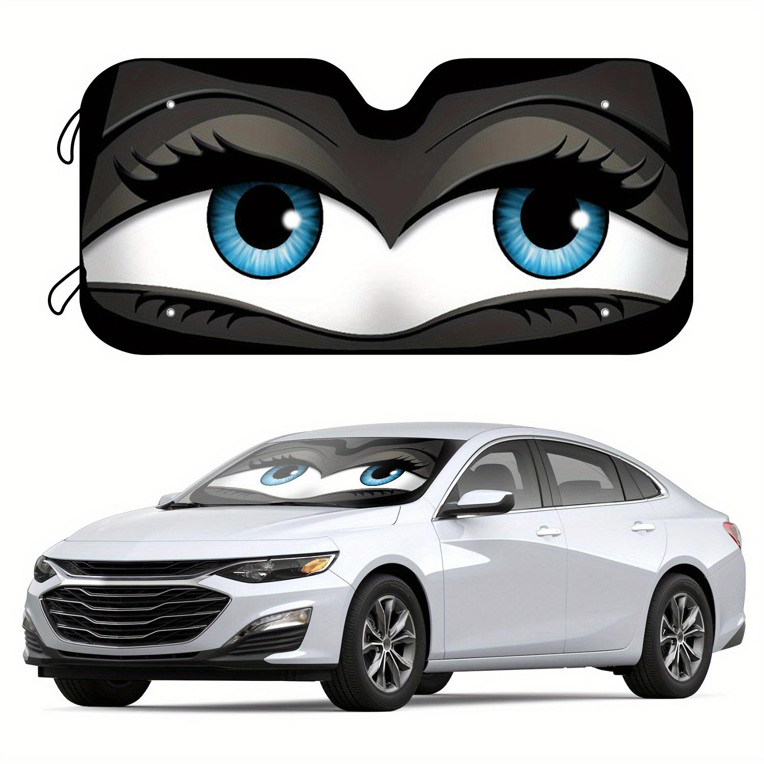 

Car Shade Windshield Keep Cool in Your Car with this Cartoon Eyes Car Windshield Sun Shade with 4 Free Suction Cups S-51x27.5 Inch