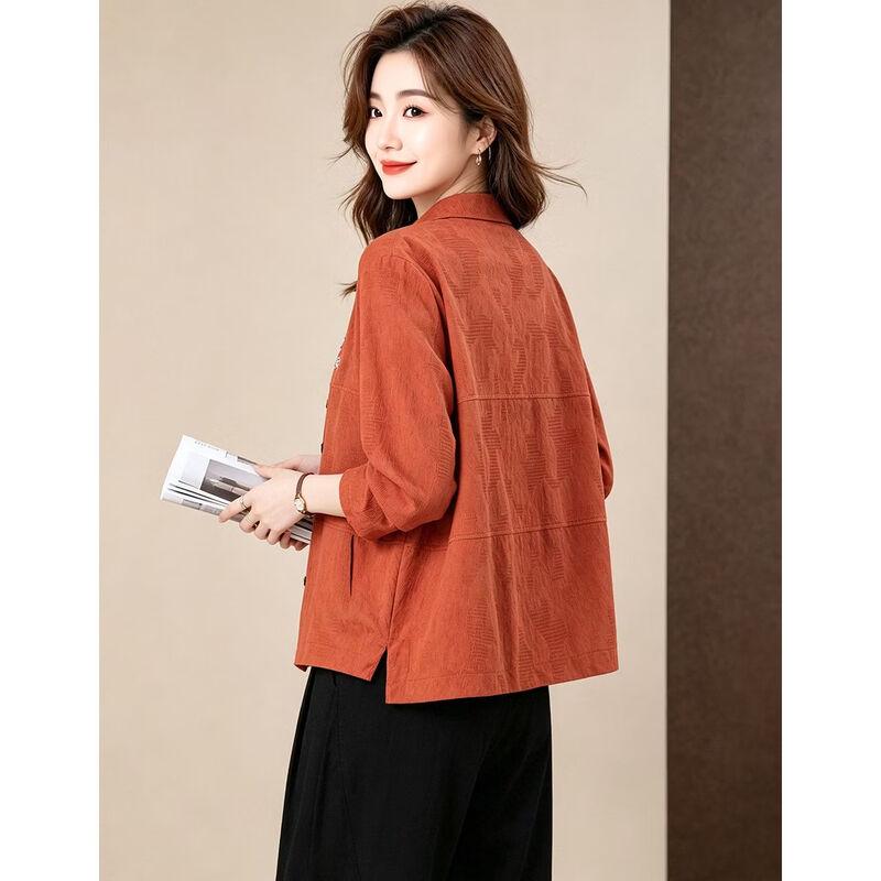 D.F.DEAR Women's Embroidered Floral Cotton Long-Sleeve Shirt