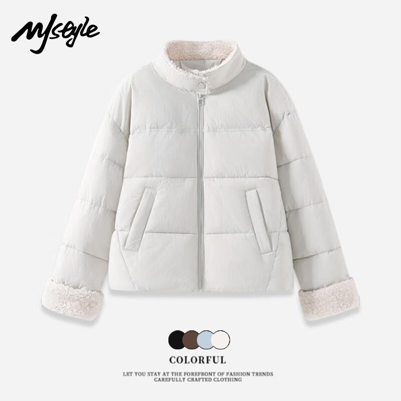 MJ STYLE Women s Stand Collar Padded Winter Coat XL
