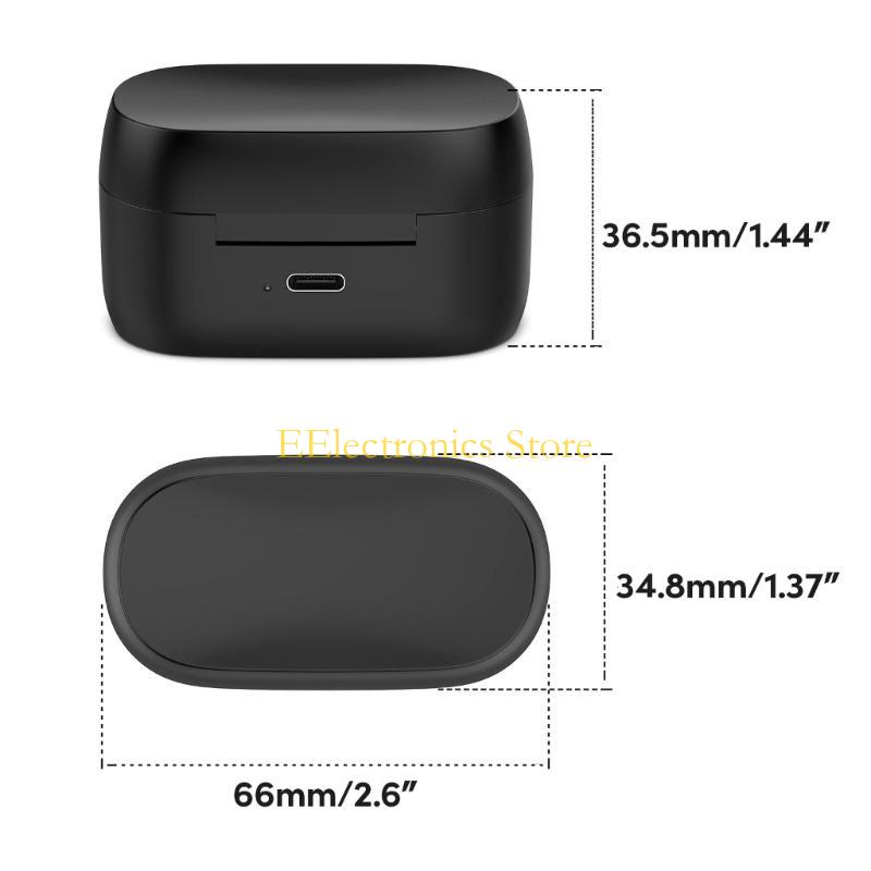 B03C Dustproof Charging Box for Elite75t/Active 75t Wireless Earphones Charging Compartment with USB Type-C Cable Cord