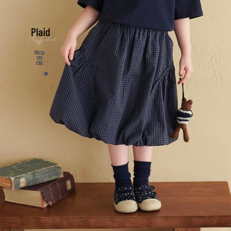 

Girls Retro Plaid Tulip Princess Skirt 120