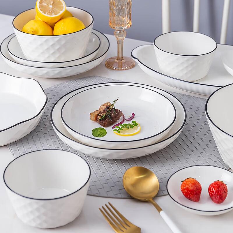 Hao Ya Jingdezhen Nordic Style 68-Piece Ceramic Dinnerware Set