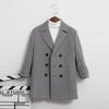 Children's Medium-Thick Wool Coats; Fall/Winter Boys' Quilted Wool Trench Coats