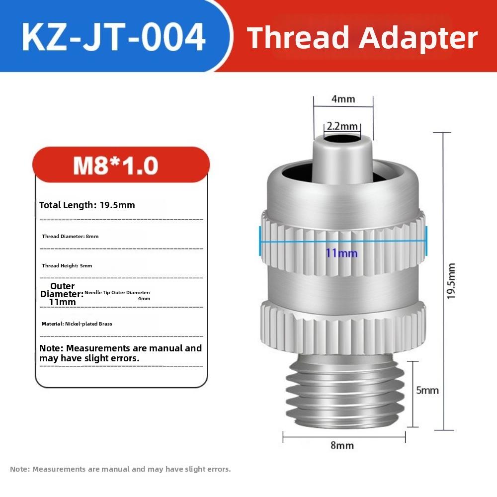 Brass Syringe Connector M4 M5 M6 M8 Thread Pneumatic Adapter Durable Needle Adapter  For Breeders