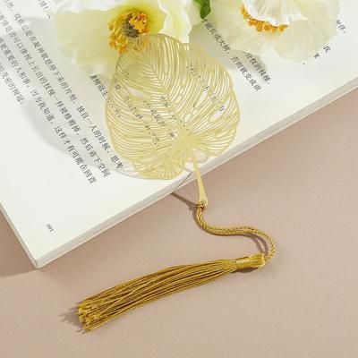 Dandelion Flower Leaf Chinese Style Bookmark Sunflower Stationery Book Clip Hollow Tassel Reading Gift Metal Hollow Book Mark