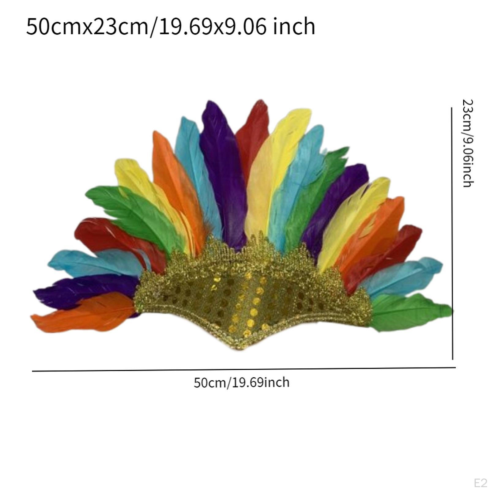 Перо головной убор индейская шляпа костюм головной убор для карнавального танца — фото 3