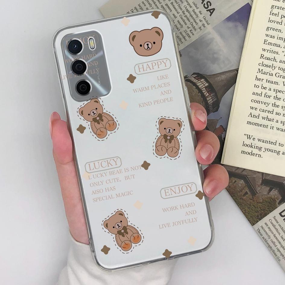 Phone Cases For Oppo A16 A16S A15 A15S A17 A17K A35 A58 Fashion Colorful Love Heart Pattern New Upgrade Clear Silicone Screen Protector For Oppo Shell