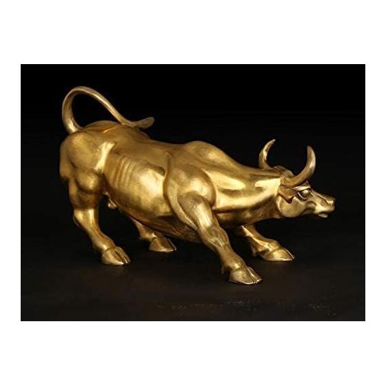 Feng Shui Goods Copper Cow Cow Figurine Wall Street Cow Bronze Statue Twelve Zodiac Copper Amulet Feng Shui Good Luck Figurine Lucky Charms Money
